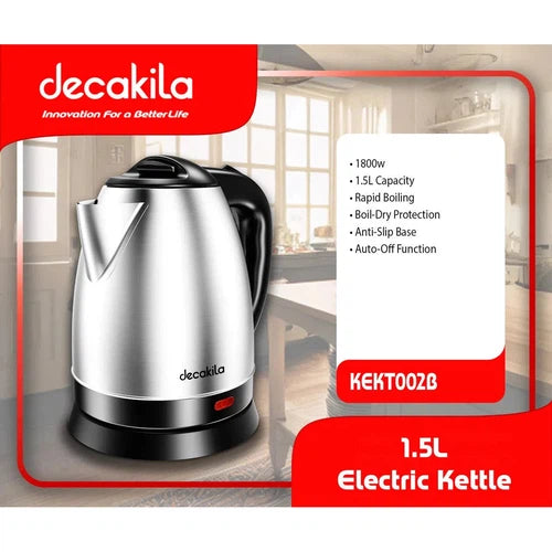 Kettle Electric Cordless SS decakila