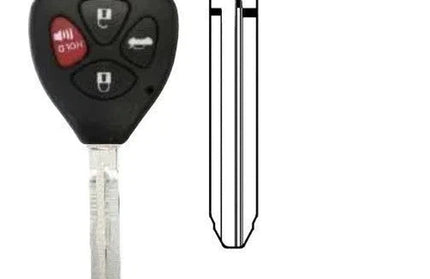 Key FOB TOYOTA Case-4 Button(TOY43)