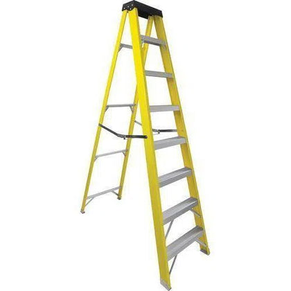 Ladder A-Frame Fibreglass Yellow-8 Step (2.1m)