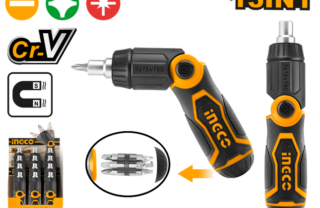 Screwdriver Ratchet 13in1 iNGCO