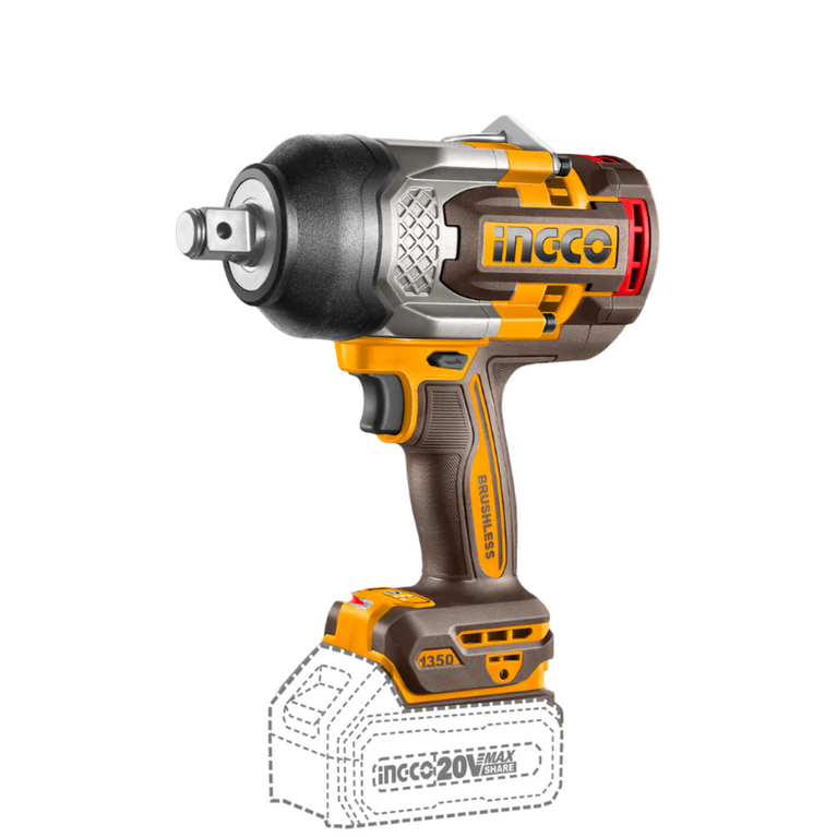 Impact Wrench Cordless 20𝑉 3/4" iNGCO