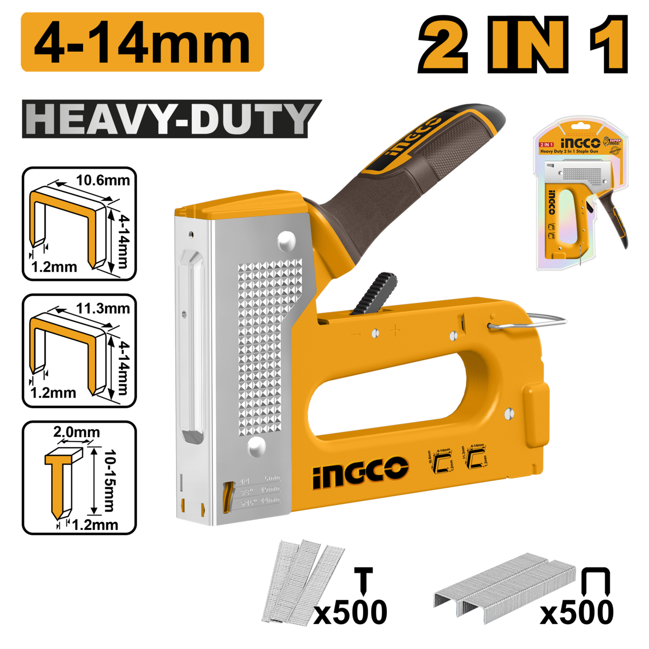 Staple Gun Hand Heavy Duty iNGCO