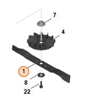 Lawnmower Bar Blade for RMA348 STIHL