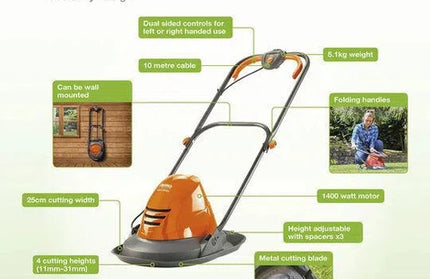 Lawnmower 𝑤25𝑐𝑚 Electric TurboLite250 Flymo-