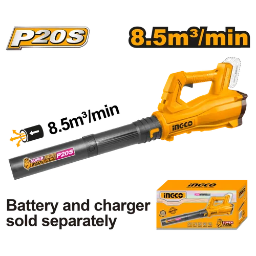 Leaf Blower Cordless 𝑃20ˢ iNGCO-Tool Only-