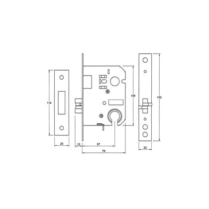 Lock Body Claw Bolt Cylinder-Euro Profile-