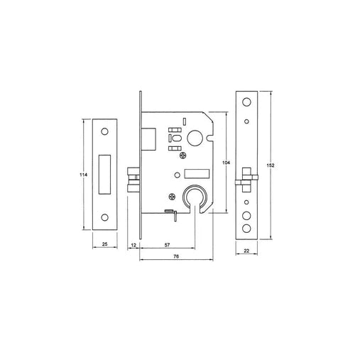 Lock Body Claw Bolt Cylinder-Euro Profile-