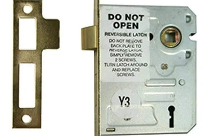 Lock Body Keyhole Narrow Face Plate Jaguar-3 Lever-Chrome