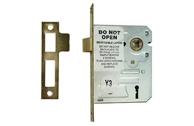Lock Body Keyhole Narrow Face Plate Jaguar-3 Lever-Chrome