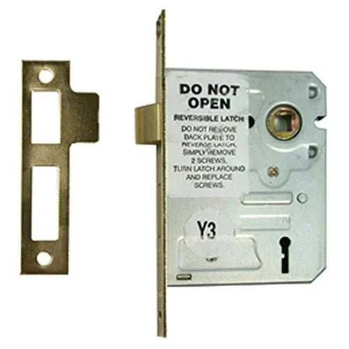 Lock Body Keyhole Narrow Face Plate Jaguar-3 Lever-Chrome-