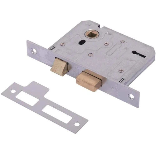 Lock Body Keyhole SashLock Mackie-3 Lever-Chrome-
