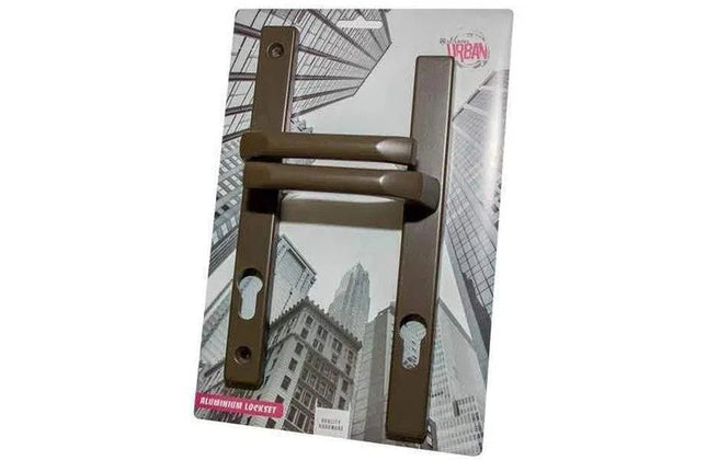 Lockset Aluminium 25mm Complete-Brown