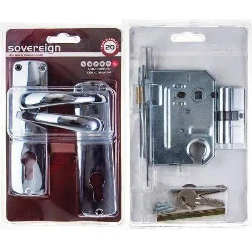Lockset Classic Cylinder Diecast Mackie/Sovereign-Chrome-