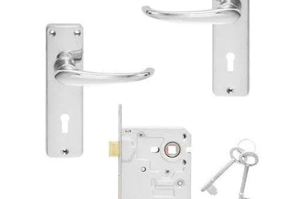 Lockset Classic Diecast Mackie/Sovereign-3Lever-Chrome