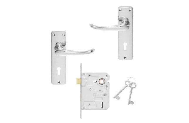 Lockset Classic Diecast Mackie/Sovereign-3Lever-Chrome
