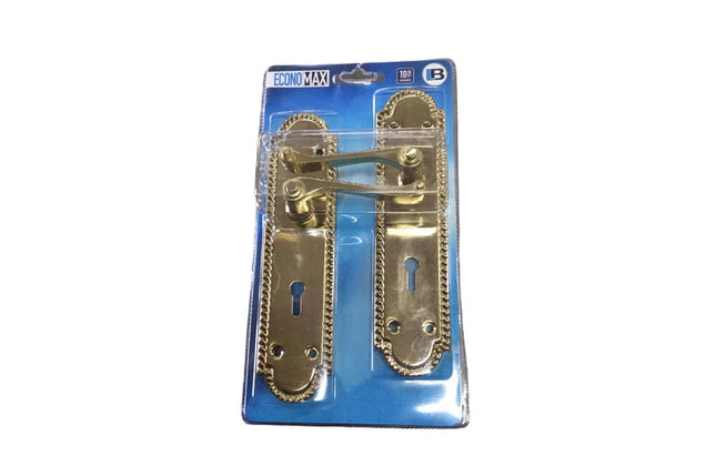 Lockset Georgian 8" Keyhole-Brass