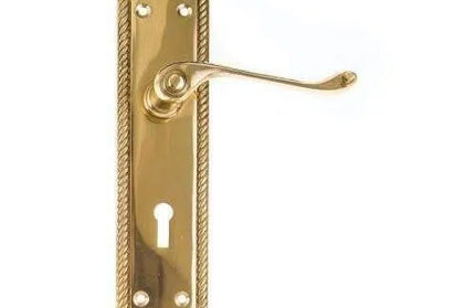 Lockset Georgian 8" Keyhole-Chrome Plated-