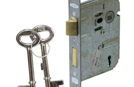 Lockset Georgian 8" Keyhole-Chrome Plated-