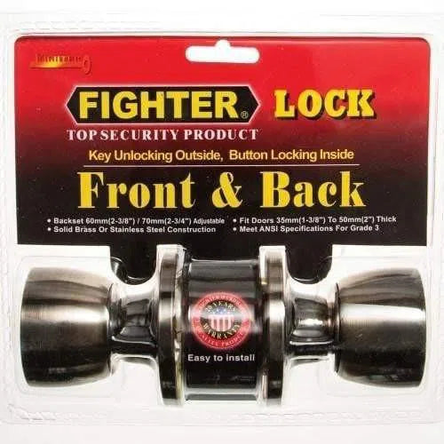 Lockset Knob Tulip Fighterⓓ-Antique Brass-