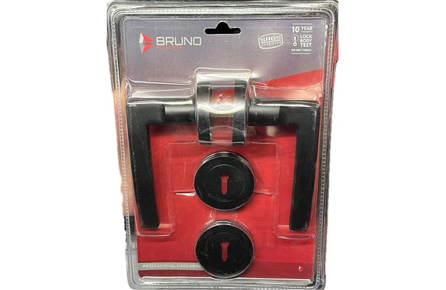 Lockset Rose Handle-Matt Black