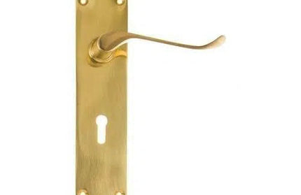 Lockset Victorian Scroll 8'' Keyhole-Bronze-