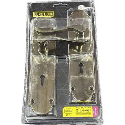 Lockset Victorian Scroll 8'' Keyhole-Bronze-