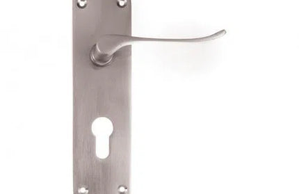Lockset Victorian Scroll Cylinderⓓ-Satin Chrome
