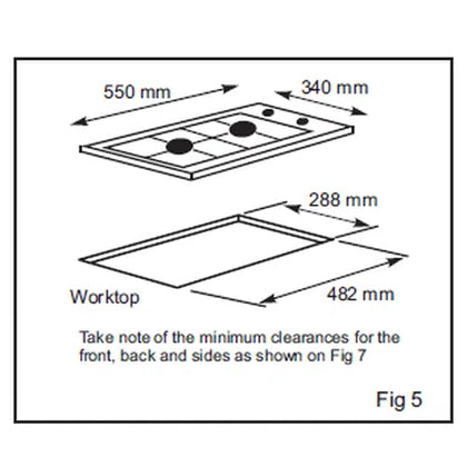 LPG Gas Hob Stainless Steel 2 Burner Totai-