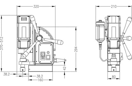 Magnetic Base Drill 32mm ECO.32 Euroboor-32𝑚𝑚/1000𝑊-