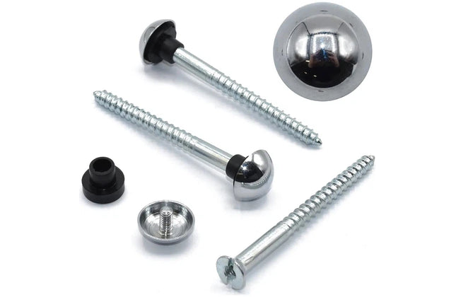 Mirror Screw with CP Dome Cap-40mm-each