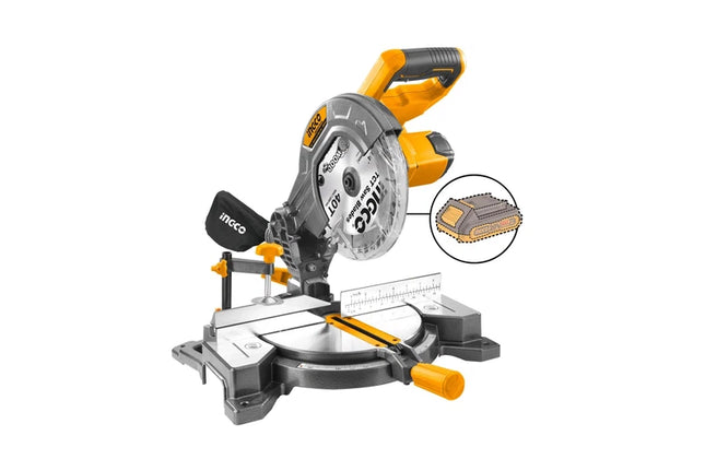 Mitre Saw Cordless 20𝑉 210𝑚𝑚 iNGCO-Tool Only