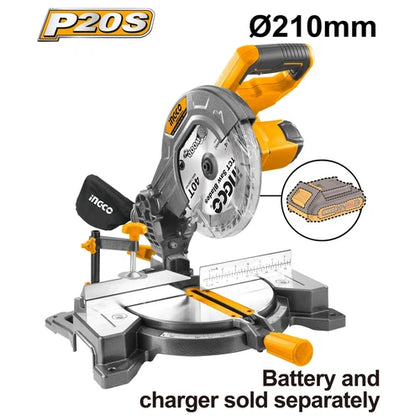 Mitre Saw Cordless 20𝑉 210𝑚𝑚 iNGCO-Tool Only-