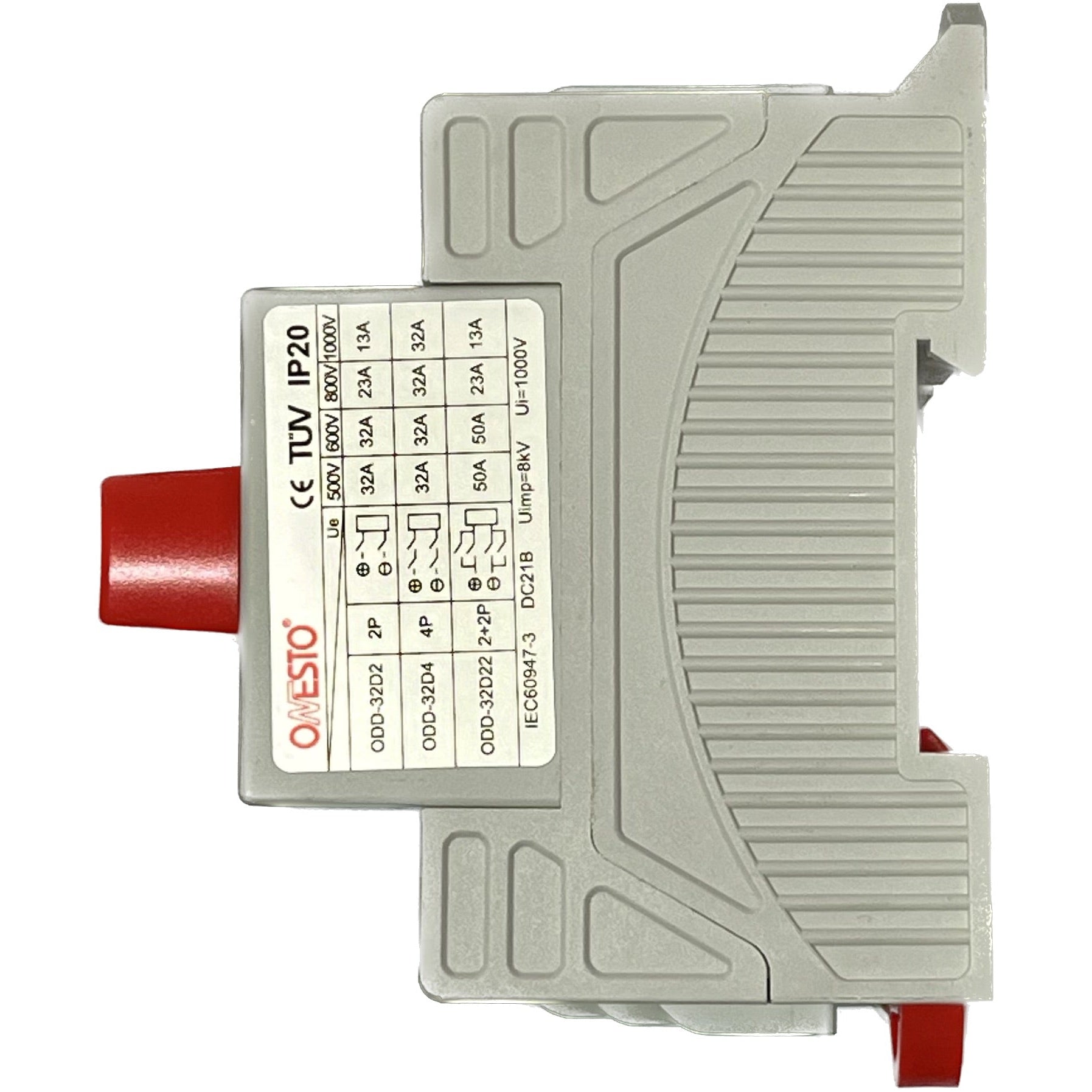 Modular Switch Disconnector DIN Onesto-Onesto-4P 32A 1000VDC-diyshop.co.za