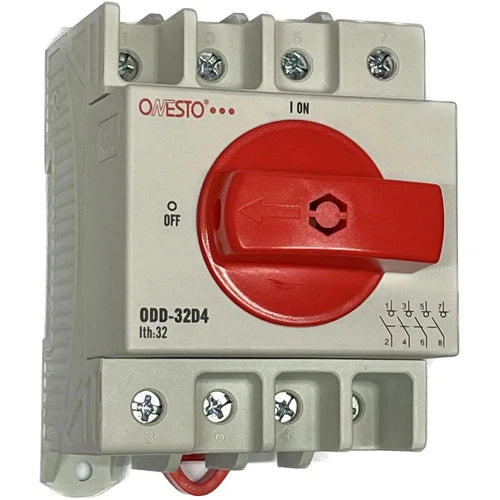 Modular Switch Disconnector DIN Onesto-Onesto-4P 32A 1000VDC-diyshop.co.za