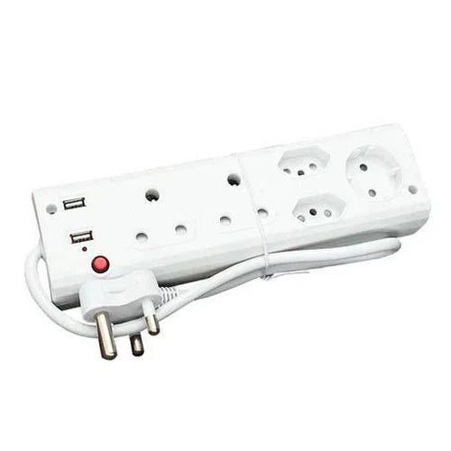 Multiplug Econo Redisson/Ausma-Redisson-5 Way+USB-diyshop.co.za