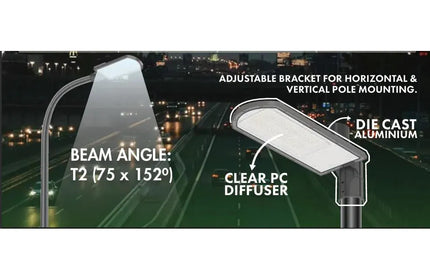 Municipal Street Light Replacement Head 230𝑉-50𝑊/6000lm-Cool White-