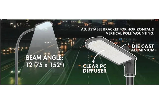 Municipal Street Light Replacement Head 230𝑉-50𝑊/6000lm-Cool White-