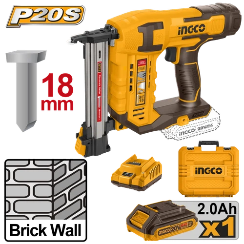 Nail Gun Concrete Pin Cordless 20𝑉 SET iNGCO