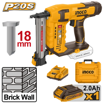 Nail Gun Concrete Pin Cordless 𝑃20ˢ SET iNGCO-