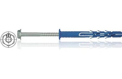 Nylon Frame Fixing Hex Colar Rawlplug-10 x 120mm-each-