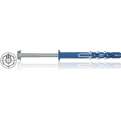 Nylon Frame Fixing Hex Colar Rawlplug-10 x 120mm-each-