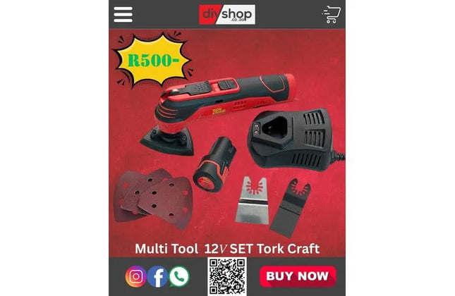 Oscillating Multi Tool Cordless 12𝑉 SET Tork Craft-Default Title