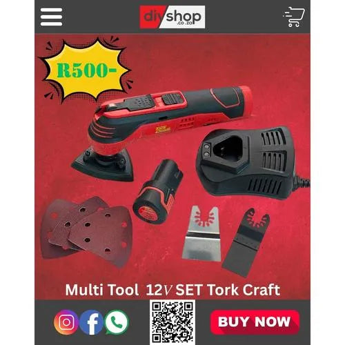 Oscillating Multi Tool Cordless 12𝑉 SET Tork Craft