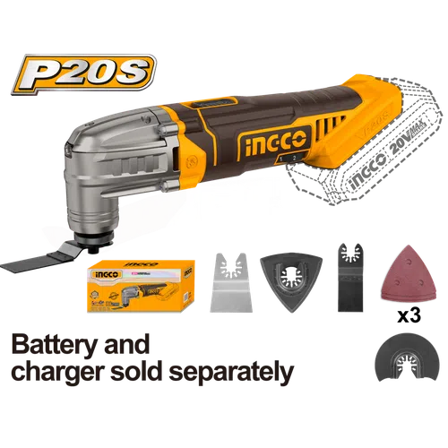 Oscillating Multi Tool Cordless 𝑃20ˢ iNGCO-Tool Only-