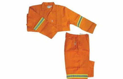 Overall Contisuit 2pc Orange with Reflective Stripes-40-Orange