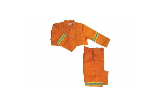 Overall Contisuit 2pc Orange with Reflective Stripes-40-Orange