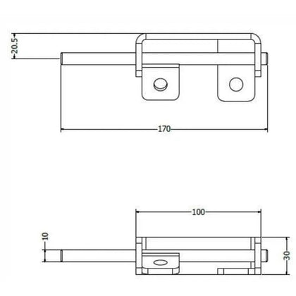 Pad Bolt Mild Steel Premium Painted-95mm Left-