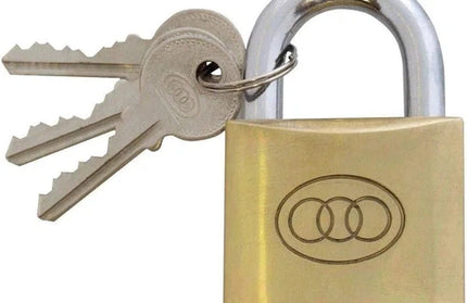 Padlock Brass Tri Circle-25mm