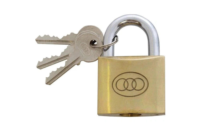 Padlock Brass Tri Circle-25mm