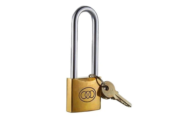 Padlock Long Shackle Brass Tri-Circle-32𝑚𝑚